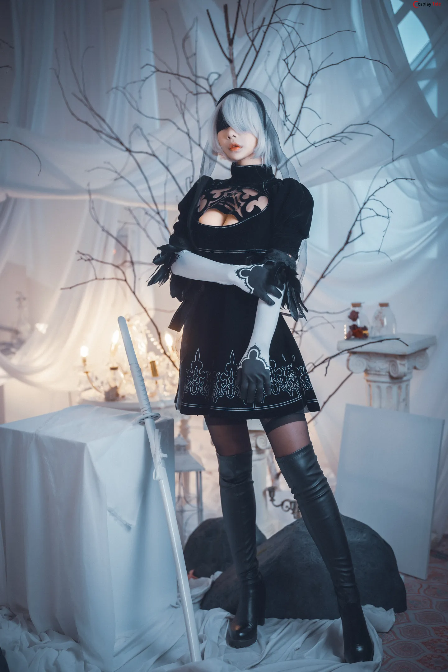 DJAWA Photo – Zzyuri (쮸리) cosplay 2B – Nier:Automata “134 photos”