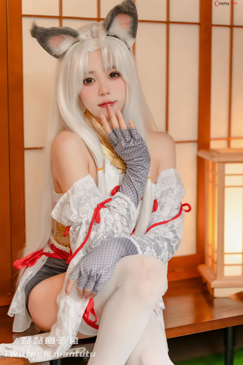 咬一口兔娘ovo (Yaokoututu) cosplay White Silk Walnu – Eternal Calamity “40 photos”