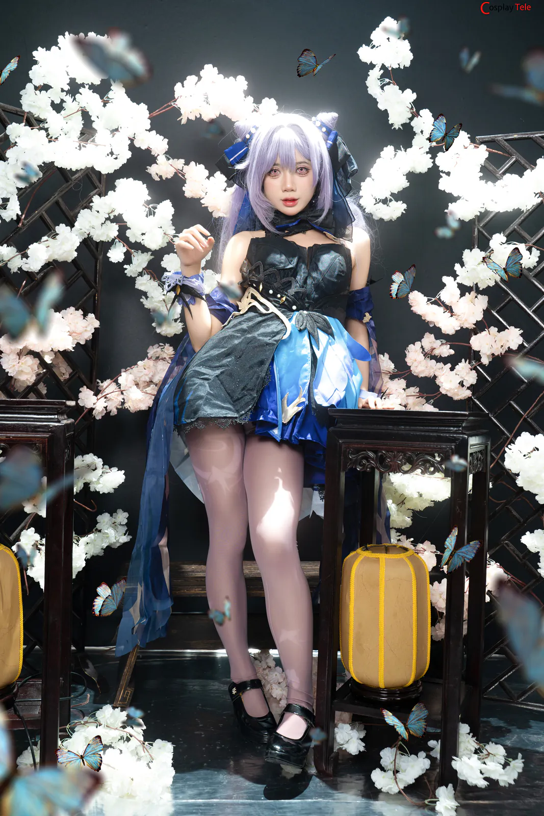 PoppaChan cosplay Keqing – Genshin Impact “120 photos and 1 video”