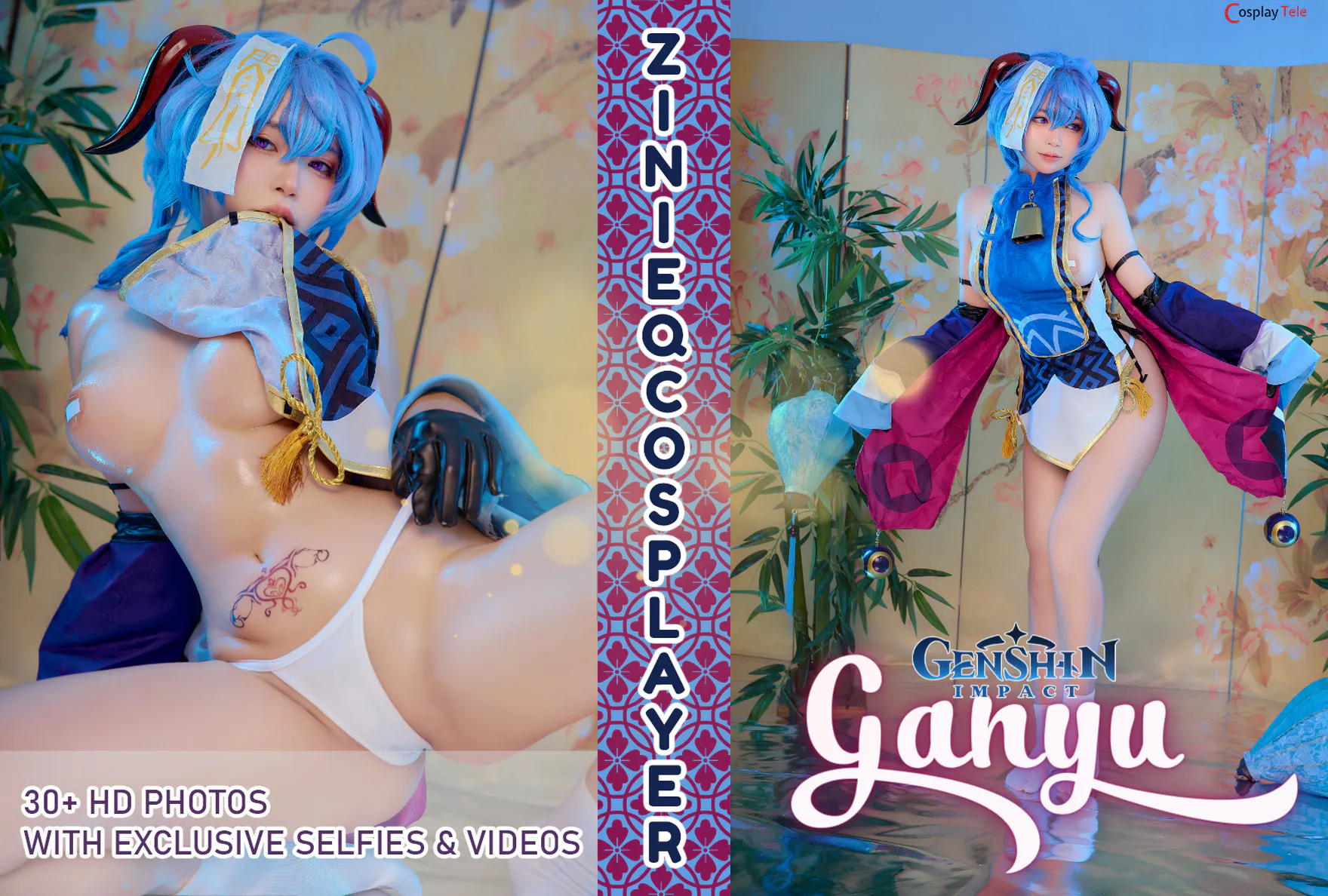 ZinieQ (ジニCosplayer) cosplay Ganyu Jiangshi – Genshin Impact “39 photos and 5 videos”